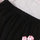 thumbnail image 5 of Conjuntos de blusas y camisas de cuello redondo y manga corta para niños, top con capucha de manga larga de color con cintura elástica, pantalones largos, traje casual y cómodo, conjunto de poliéster, 5 of 6