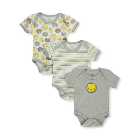 

Baby Elements Baby Boys 3-Pack Bodysuits - gray multi 0 - 3 months (Newborn)