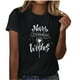 thumbnail image 1 of Blusas de Manga Corta para las Mujeres Divertida Impresión Cuello Redondo Camiseta Vintage, Blusas de Primavera para las Mujeres, 1 of 4