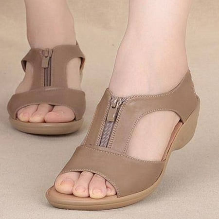 

Yoslce Sandals Women New Comfortable Soft Sole Mother Shoes Plus Size Wedge Heel
