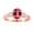 Rose Gold, variant on 6 x 4 in. 14K Rose Gold Oval Rubilite VS-2 Gemstone Ring