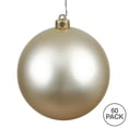 thumbnail image 2 of Vickerman N596038M Champagne Matte Ball Ornament, 2.4 in. - 60 per Box, 2 of 2