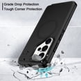 thumbnail image 4 of I-HONVA For Samsung Galaxy S26 Ultra Case,Magnetic 3-Layer Military Grade Drop Protection Anti-Slip Rugged Shockproof Dustproof Protection Phone Case,Black, 4 of 7