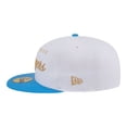 thumbnail image 7 of Men's New Era White/Powder Blue Los Angeles Chargers Scripted 59FIFTY Fitted Hat, 7 of 7
