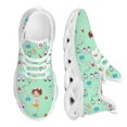 thumbnail image 1 of Zapatos de enfermera con dibujos de doctor para mujer, zapatos planos para mujer, zapatillas deportivas de malla ligera, calzado para mujer, 1 of 6