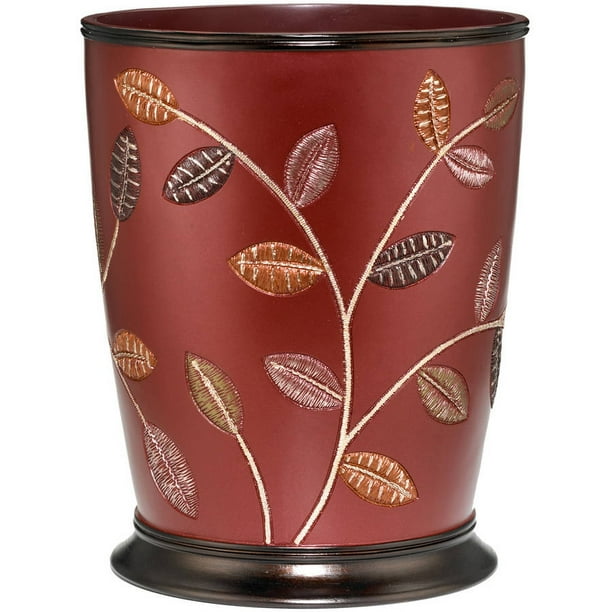 Popular Bath Aubury Burgundy Collection Bathroom Waste Basket Walmart