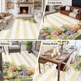 thumbnail image 5 of Spring Flowers Area Rugs 8'x10', Washable Small Throw Rugs for Living Room Patio, Country Botanical Budding Floral Pot Stripes Indoor Outdoor Rug Non-Slip Low Pile Carpet Runner Reversible Floor Mats, 5 of 8