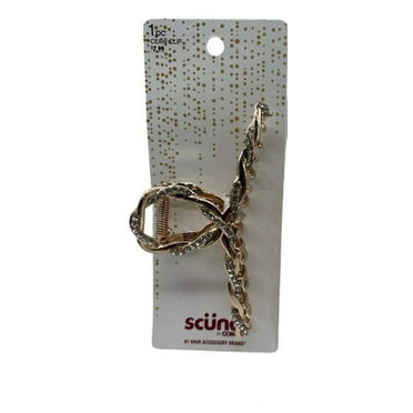 Scunci Claw Clip Crystal Gold Styling Hair Clip