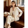 thumbnail image 3 of NAYTOAO Women's Quilted Bomber Jacket Full Zip Baseball Collar Casual Lightweight Coat Back To School Outfits, 3 of 8
