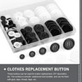 thumbnail image 3 of Black and White Buttons Clothes for Backpacks Resin Replacement Large Shirt Decorate 2 Boxes, 3 of 6