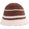 thumbnail image 6 of CoCopeaunts Bucket Hats for Womens Four Seasons Fashion Stripe Vintage Foldable Knitting Hat for Gift Sun Protection Keep Warm, 6 of 8