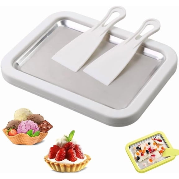 DIY Rolled Ice Cream Maker Kit for Yogurt Sorbet and Ice Cream Desserts