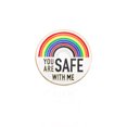 thumbnail image 1 of Broche redondo de aleación «You Are Safe With Me» con forma de arcoíris, 3,8 cm, 1 of 2