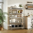 thumbnail image 3 of CoSoTower Bakers Rack, 5-Tier Stainless Steel Kitchen Storage Shelf with Adjustable Heights for Spices, Pots and Pans, Silver, 3 of 3