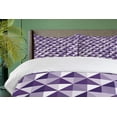 thumbnail image 3 of Ambesonne Abstract Duvet Cover Set, Monochrome Style Triangles, 2-Calking, Quartz Purple Grey, 3 of 5
