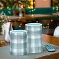 thumbnail image 6 of Black and White Checkered Stripes 2 PCS LED Flickering Flameless Candles with Remote Control Realistic 3D Wick Window Candles Sets for Wedding Table Home Decoration Gifts, 6 of 7