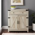 thumbnail image 4 of Armoire d'Accent Porte de Grange 30 Pouces en Chêne Blanc, 4 of 5