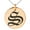 Rose, variant on Stainless Steel Letter S Initial Old English Monogram Engraved Small Medallion Circle Charm Pendant Necklace