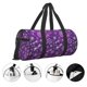 thumbnail image 3 of Fotbe Purple Snowflakes Bolsa Deportiva de Lona Plegable con Estampado, Bolsa de Gimnasio con Bolsillo Seco/Húmedo, Bolsa de Viaje Ultraligera de Gran Capacidad, 3 of 6