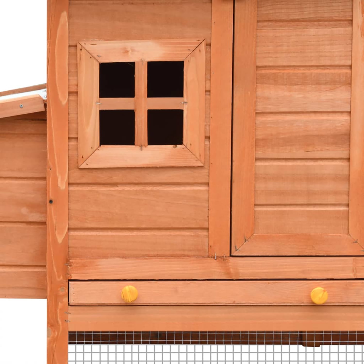 Pefilos 66.9" Chicken Cage for Outdoor Solid Pine & Fir Wood Rabbit Hutch, Orange Pefilos 66.9" Chicken Cage for Outdoor Solid Pine & Fir Wood Rabbit Hutch, Orange