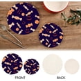 thumbnail image 4 of SKYSONIC Halloween Candy Jack Face Pot Holders Trivets, 2 Pcs Heat Resistant Trivets, Cotton Thread Weave Mats for Hot Pads Pans Pot Bowl Teapot for Kitchen Decor, 4 of 7