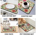 thumbnail image 4 of Washable Rubber Pioneer Dish Drying Mats for Kitchen Counter Home Large Coffee Bar Pad Accessories and Decor for Utensils Stemware 23.5''x15.5'', 4 of 7