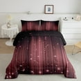 thumbnail image 2 of Erosebridal Abstract Ombre Comforter Set Full Black and Pink Bedding Set for Teen Women Room Decor,Glitter Striped Comforter Lightweight 3Pcs, 2 of 6