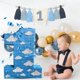 thumbnail image 3 of Trona con estampado KOJIN Blue Tassel para niño en su primer cumpleaños, 3 of 8