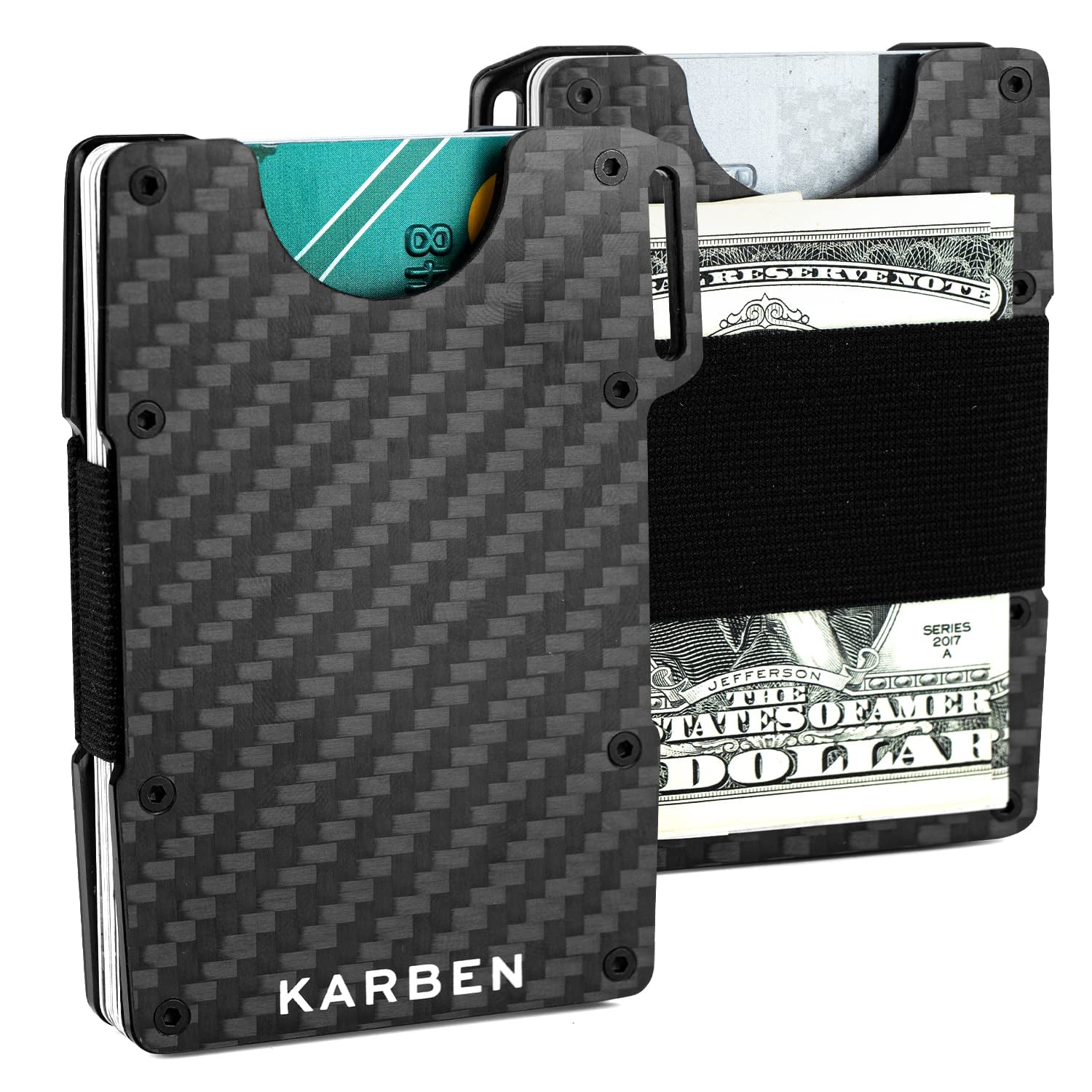 Karben Credit Card Wallet - Carbon Fiber Women and Men's Wallets with ...