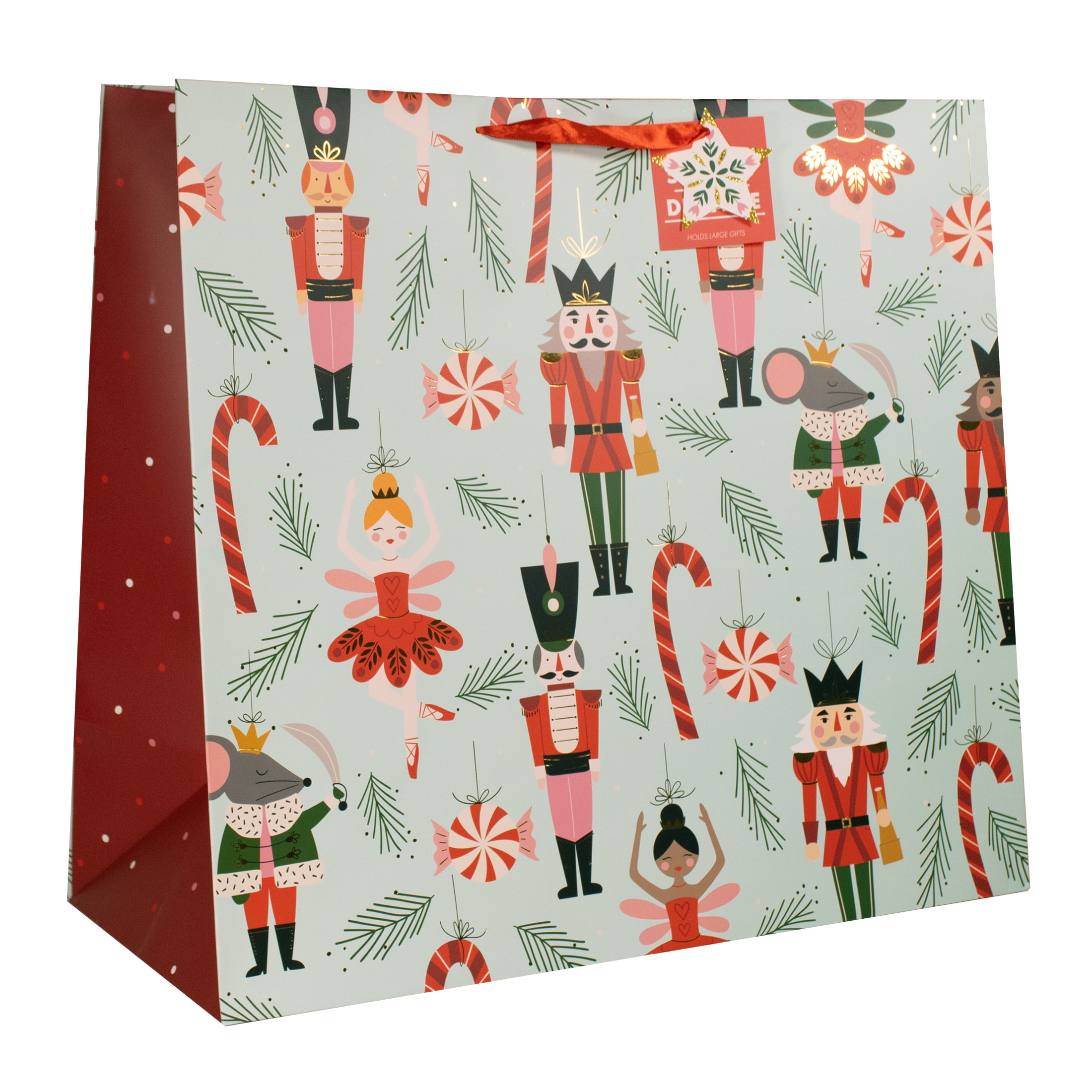 Holiday Time Blue Nutcracker Super Jumbo Christmas Paper Gift Bag
