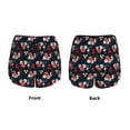 thumbnail image 6 of Goofa Rose Flowers Printed Women 2 in 1 Running Shorts,Quick Dry Athletic Workout Shorts,High Waisted Athletic Shorts with Liner Pockets-Small, 6 of 9