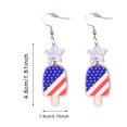 thumbnail image 3 of American Flag Earrings 4th Of July Acrylic Earrings Patriotic Red White Blue American Flag Star Dangle Glitter Earrings Independence Memorial Day Jewelry Accessories For Women Girls Gift, 3 of 4