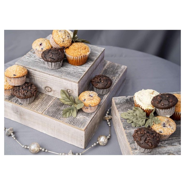 Natural Weathered Gray Cake Stand Natural Weathered Gray Cake Stand