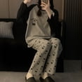 thumbnail image 4 of Pijamas de mujer de primavera y otoño de manga larga 2024 nuevo algodón dulce Hello Kitty Han Fan ropa de casa para niñas traje, 4 of 5
