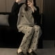 thumbnail image 4 of Pajamas Women's Spring and Autumn Long Sleeve 2024 New Cotton Sweet Hello Kitty Han Fan Girls' Home Clothes suit, 4 of 5