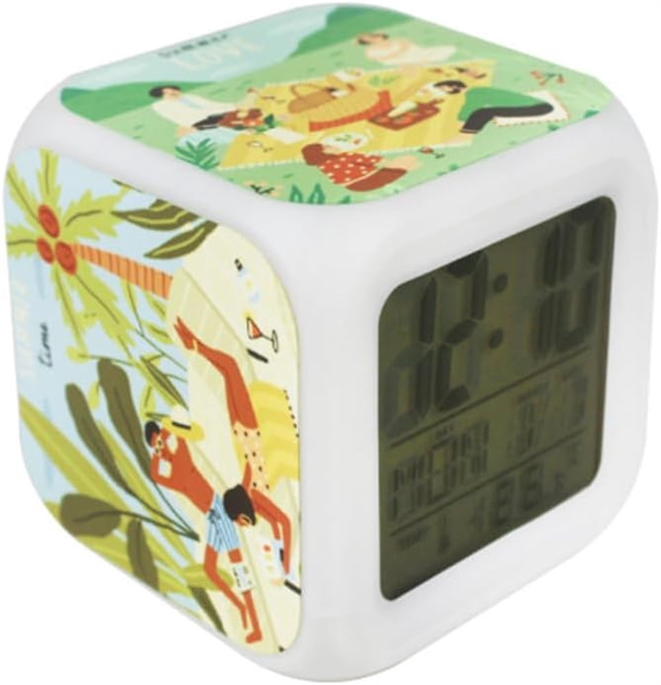 6 Pack Sublimation Blanks Led Clock – LED Color Changing Digital Alarm Clock Sublimation DIY Printing with 3 Pcs Insert Aluminum for Personalized Logo