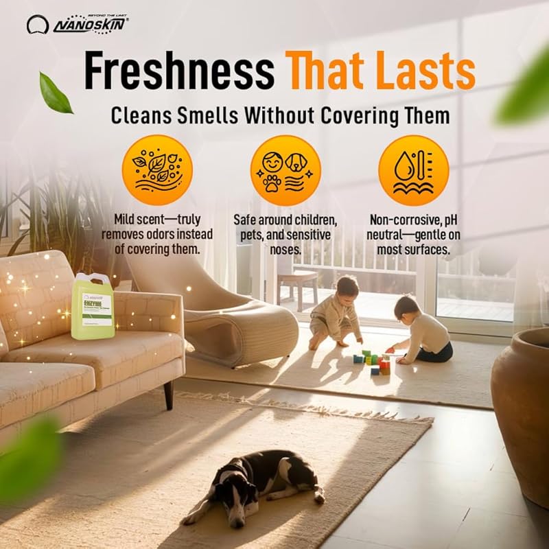 ENZYME Multi-Purpose Cleaner & Odor Eliminator 1 Gallon - Removes Complex Organic Stains, Dirt, Grease, and Grime from Multi Surfaces