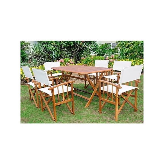International Caravan Cariati Acacia Wood 7 Piece Patio Group
