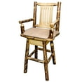 thumbnail image 4 of Glacier Country Collection Counter Height Swivel Captain's Barstool - Buckskin Upholstery, 4 of 6