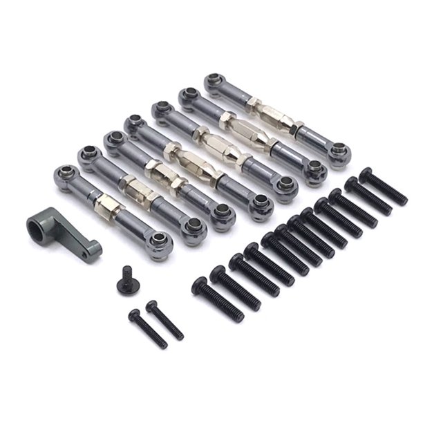 Ounissouiy Varilla de enlace de brazo servo, varillas de amarre de Control remoto, conjunto de vehículo de simulación de oruga, actualización de piezas Kits de construcción modelo tipo 4 Ounissouiy FN010457-04