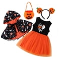 thumbnail image 4 of 2023 Infant Girls Halloween Cosplay Kids Pumpkin Costume Children Dress Clothing Set Headband Pumpkin Bag, 4 of 4