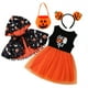 thumbnail image 4 of 2023 Infant Girls Halloween Cosplay Kids Pumpkin Costume Children Dress Clothing Set Headband Pumpkin Bag, 4 of 4