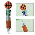 thumbnail image 2 of Sports Theme Multi Color Ballpoint Pen Set Bulk 4 Color Retractable Design Writing Instruments - Basketball, 2 of 5