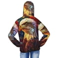 thumbnail image 4 of Cauagu Geometric American Bald Eagle Print Sun Protection Jacket for Teen,Full-Zipper Long Sleeve Sun Shirts with Pockets UV Hoodie Shirts Outdoor Athletic Jacket-Medium, 4 of 7