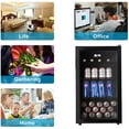 thumbnail image 4 of WANAI 120 Can Beverage Fridge & Cooler Small Mini Fridge Glass Door for Soda Beer or Wine for Home&Bar, 4 of 8