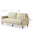 thumbnail image 3 of Zinus Benton 75" Upholstered Sofa Couch, Beige, 3 of 9
