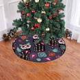 thumbnail image 2 of FMSHPON Halloween Cats Flowers Xmas Christmas Tree Skirt Stand Mat for Holiday Party Decoration Indoor Outdoor 48 inches, 2 of 3