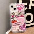 thumbnail image 2 of BTS Barbie muñeca princesa transparente jalea de silicona suave caja del teléfono para el iPhone 14 13 12 11 Pro Max 7 8 14 Plus X XR Xs Max Graffiti de dibujos animados lindo caso de protección a pru, 2 of 4