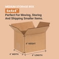 thumbnail image 2 of Cajas de envío AVIDITI pequeñas de 6 pulgadas de largo x 4 pulgadas de ancho x 4 pulgadas de alto, paquete de 25 | Caja de cartón corrugado para embalaje, mudanza y almacenamiento., 2 of 4