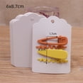 thumbnail image 4 of 50pcs square shape white /brown hair card jewelry package hair clip card black blank paper hairclaw oranments display card E 50card, 4 of 6